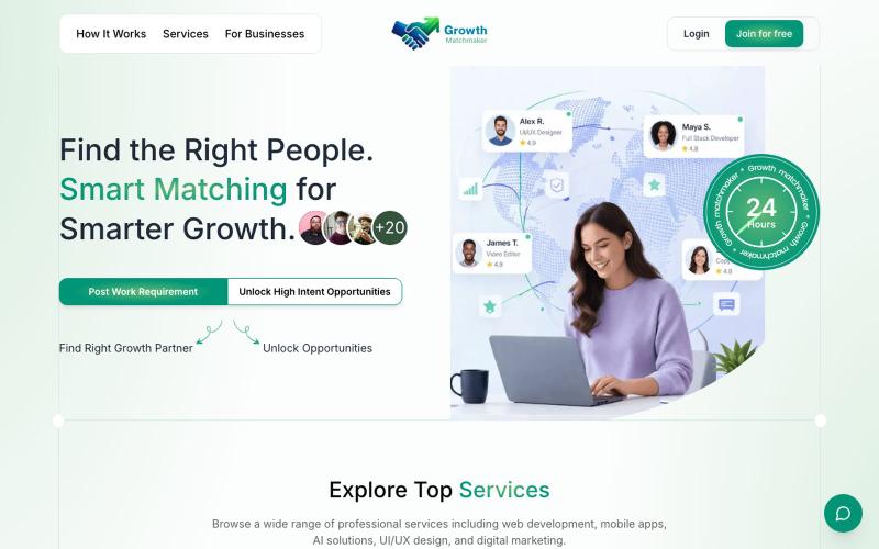 Growth Matchmaker — screenshot