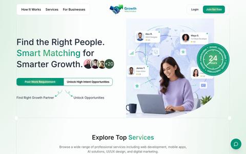 Growth Matchmaker — screenshot