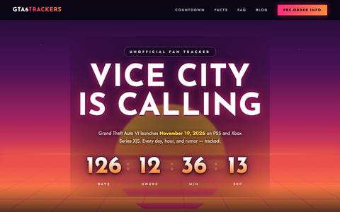 GTA6Trackers — GTA 6 Countdown, Prices & Fact Tracker — screenshot