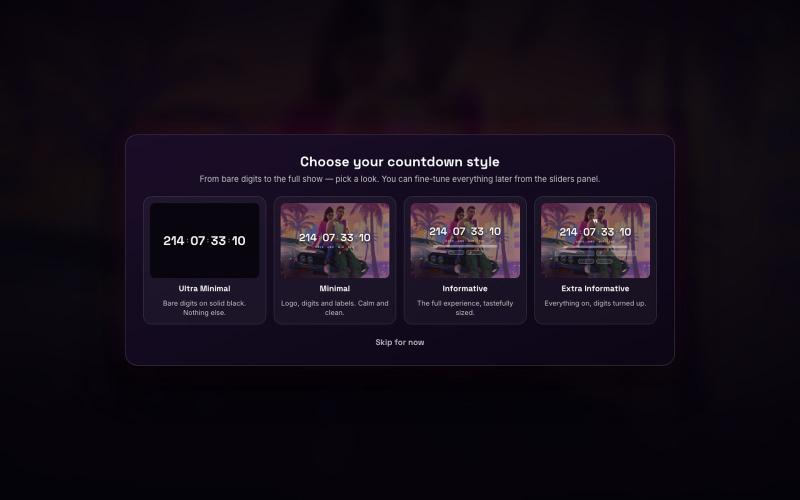 GTA Clock — Grand Theft Auto VI Countdown | gtaclock.com — screenshot
