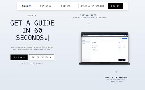 Guidyy — Turn Any Workflow Into a Step-by-Step Guide in 60 Seconds — screenshot