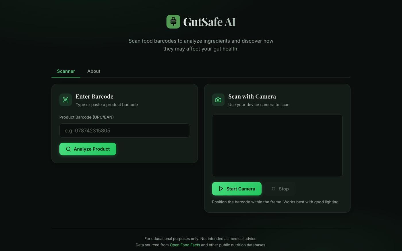 GutSafe AI — screenshot