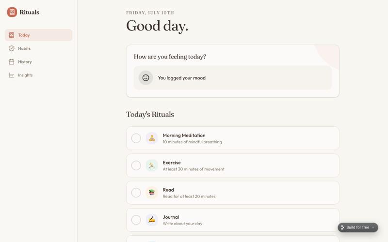 Habit & Mood Tracker — screenshot