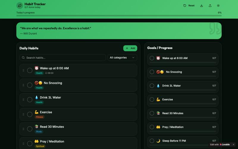 Habit Tracker — Build Better Daily Routines — screenshot