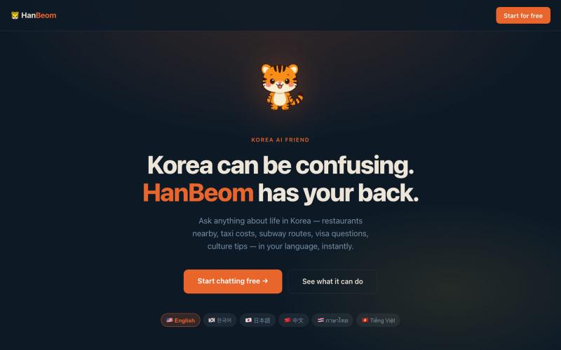 HanBeom — Your AI Friend in Korea — screenshot