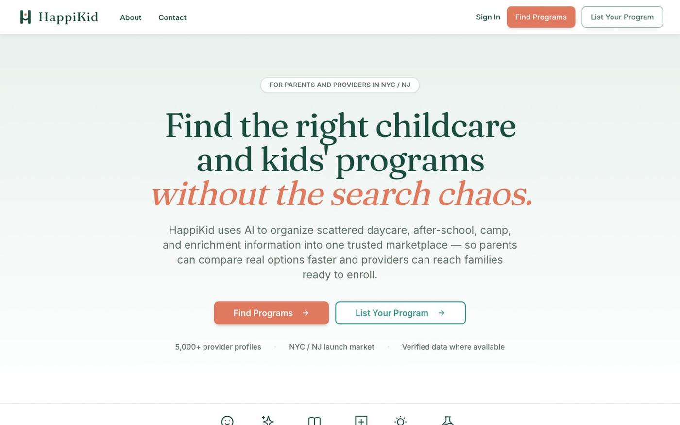 Trusted Childcare and Kids' Programs Marketplace | HappiKid — screenshot