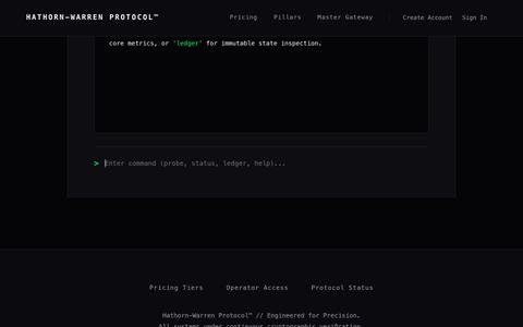 Hathorn-Warren Protocol | Absolute Digital Provenance — screenshot