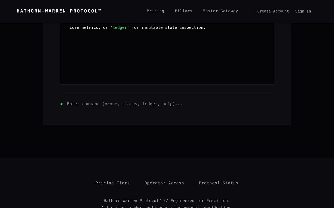 Hathorn-Warren Protocol | Absolute Digital Provenance — screenshot