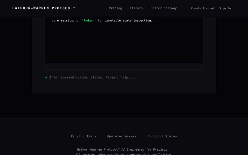 Hathorn-Warren Protocol | Absolute Digital Provenance — screenshot