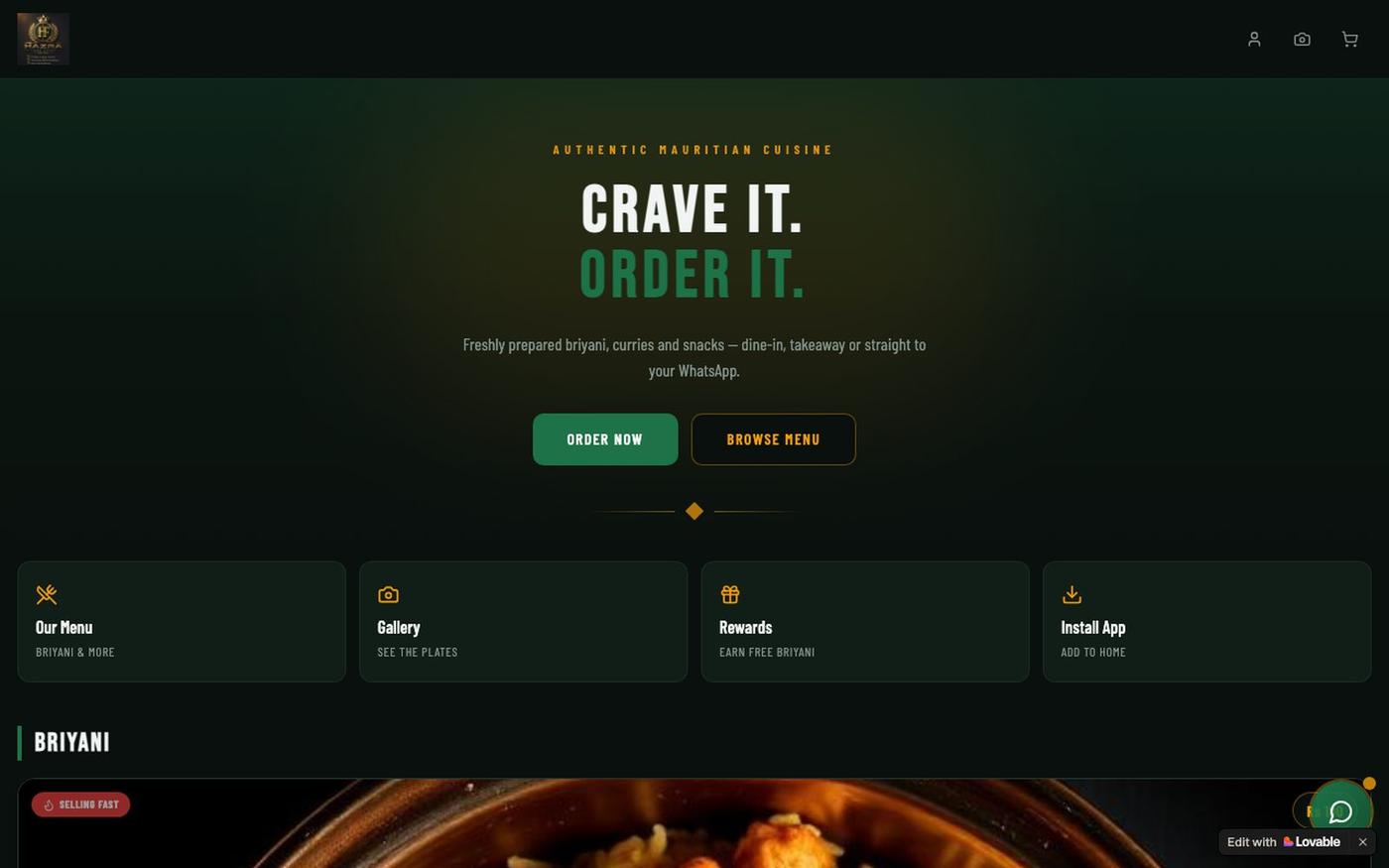 Hazra Food House - HFH PasMangerSagrin SiPasBon NuRannCash — screenshot