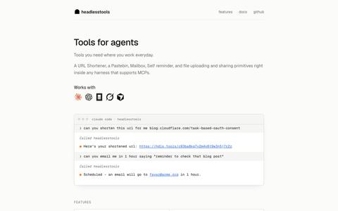 headlesstools — screenshot