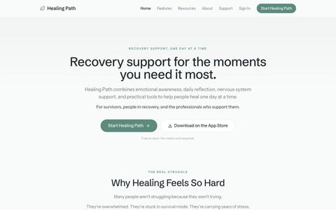 Healing Path - Trauma Recovery System — screenshot