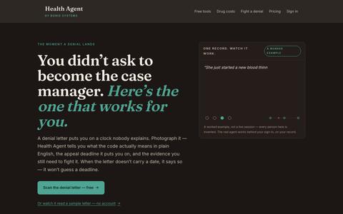 Health Agent — a command center for the family caregiver — screenshot