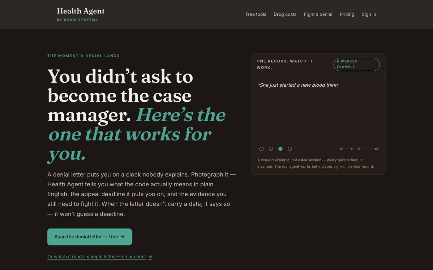 Health Agent — a command center for the family caregiver — screenshot