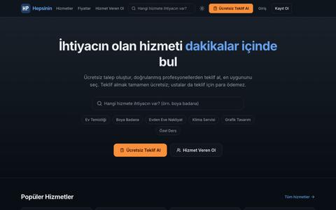 Hepsinin — İhtiyacın Olan Hizmeti Dakikalar İçinde Bul. — screenshot