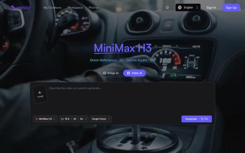 MiniMax H3: AI Video Generator | hevzo.com — screenshot