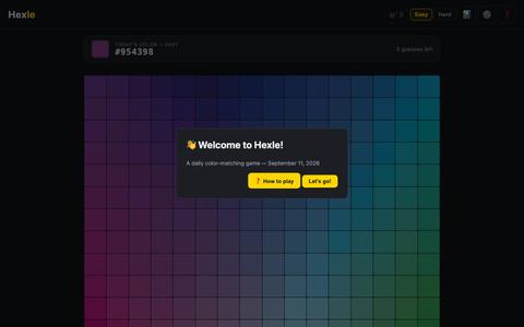 Hexle — screenshot