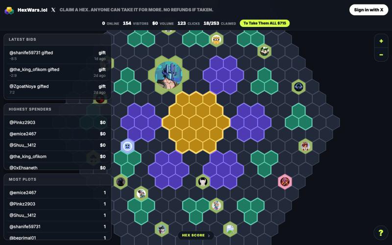HexWars — screenshot