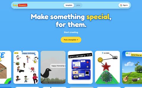 heyflowers — create your stunning gift, share link — screenshot