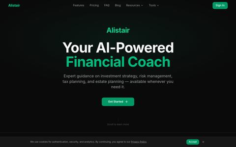 Alistair — AI Financial Coach — screenshot