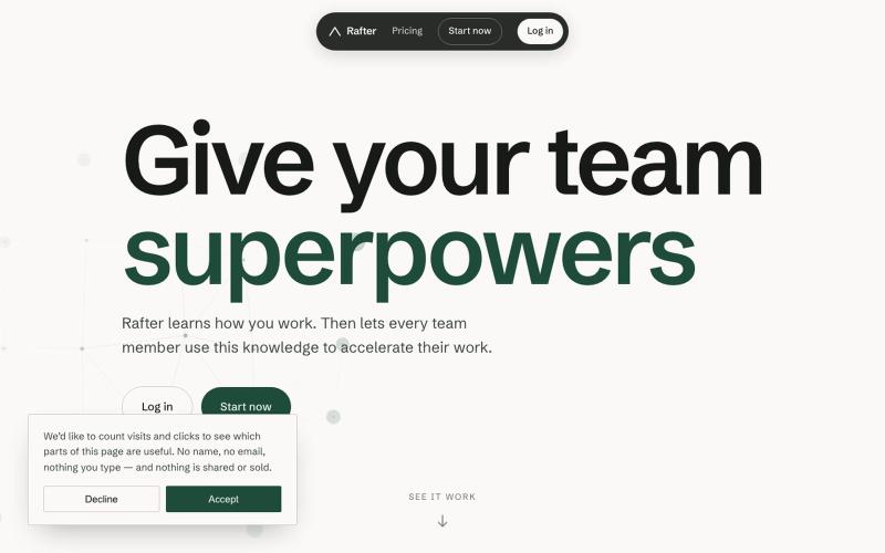 Rafter — shared ways of working for your firm — screenshot