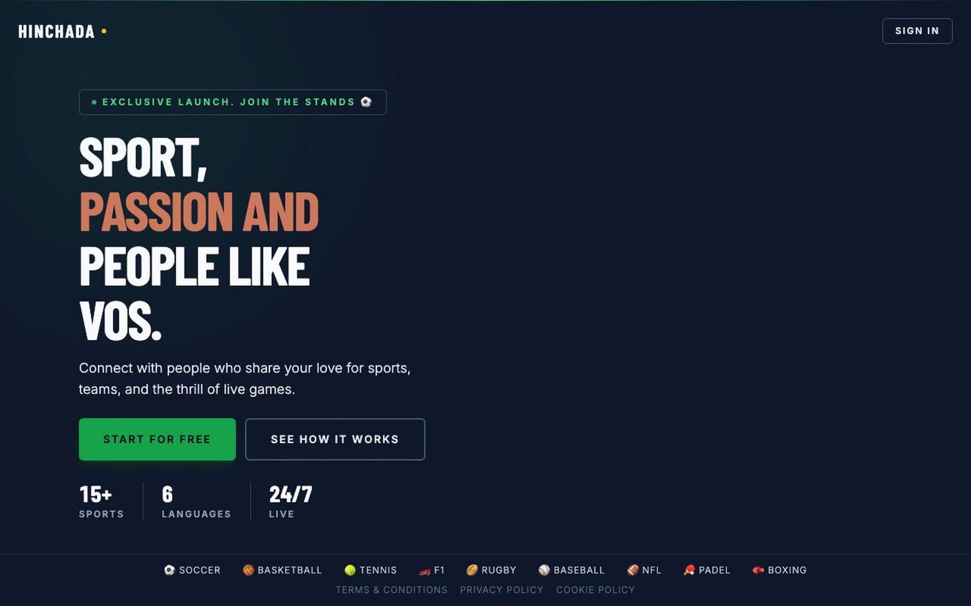 Hinchada — screenshot