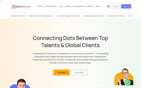 Hireaakash - Freelance Services Marketplace — screenshot