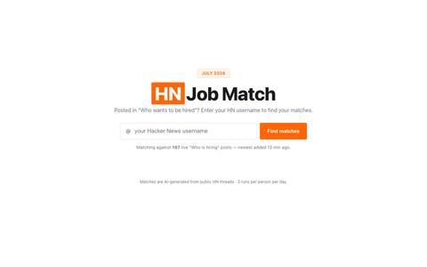 HN Job Match — screenshot