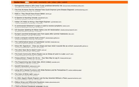 Hacker News (no AI) — screenshot
