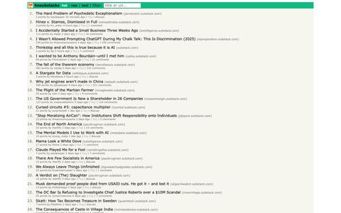 HN Substacks — screenshot