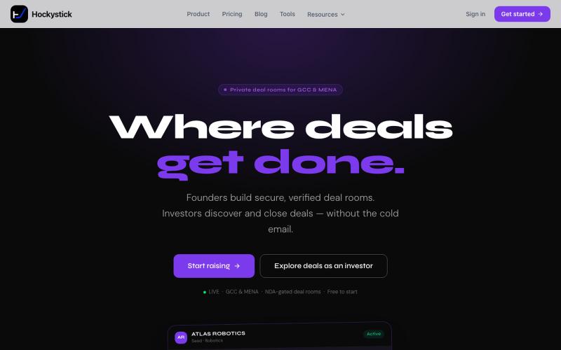 Hockystick — Where deals get done — screenshot