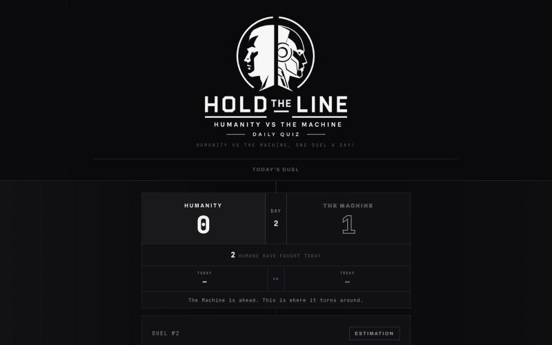 Hold The Line - humanity vs the machine, one duel a day! — screenshot