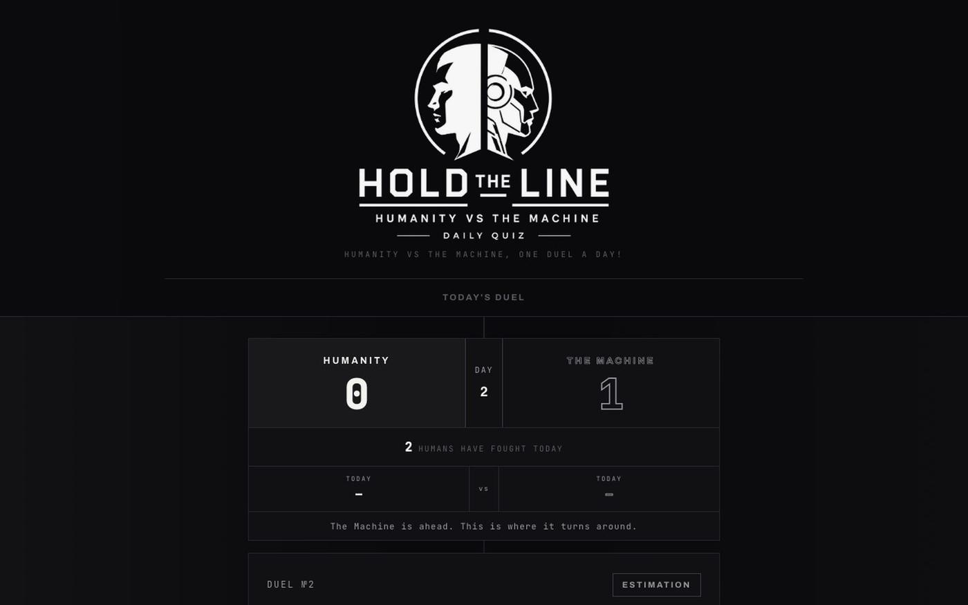 Hold The Line - humanity vs the machine, one duel a day! — screenshot