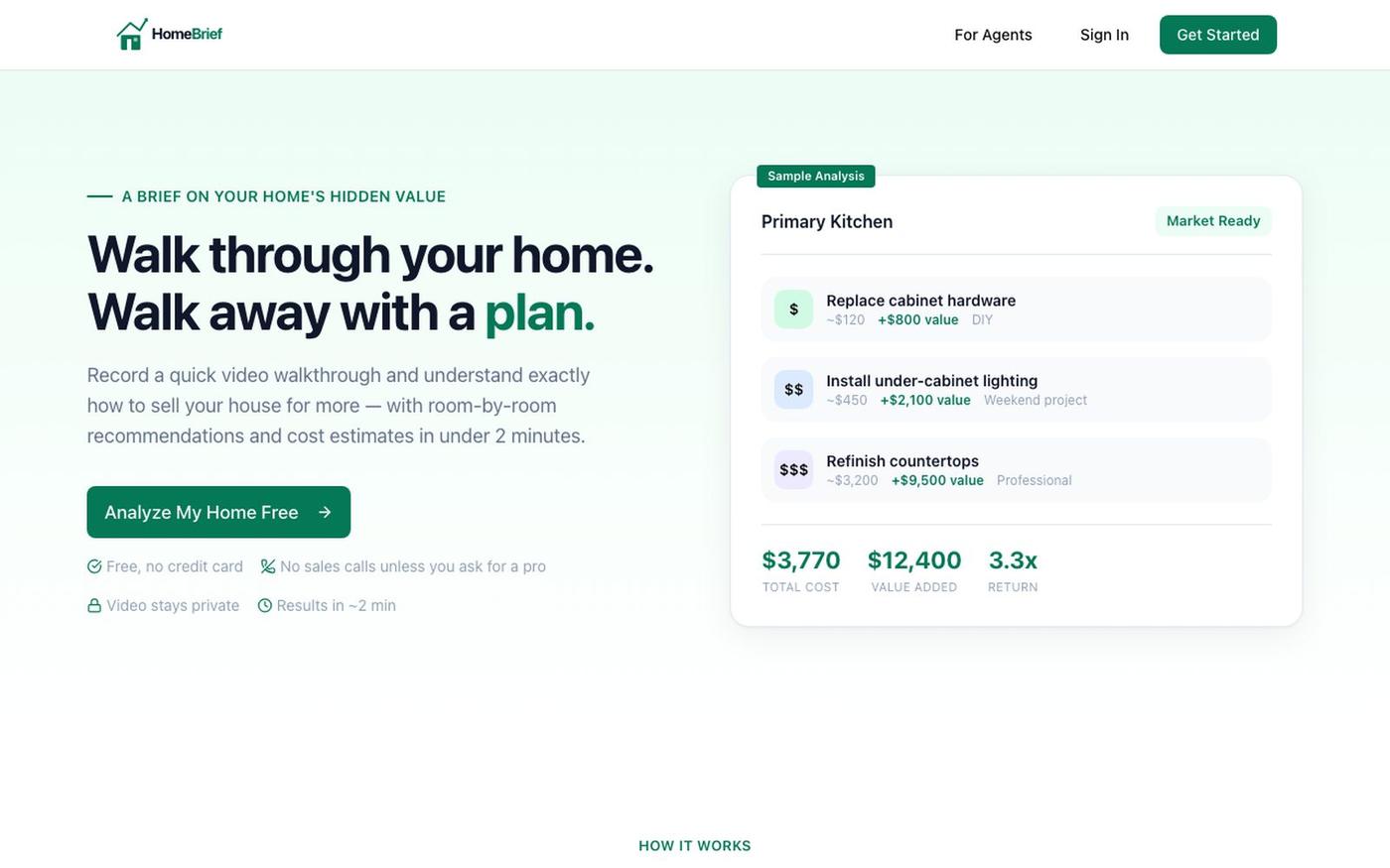 HomeBrief — Find Your Home's Hidden Value — screenshot