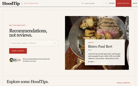 HoodTip — Only the good stuff — screenshot