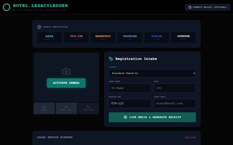 Hotel.LegacyLedger.org | Evidence Command — screenshot