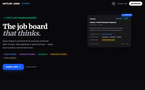Hotlist Jobs — screenshot
