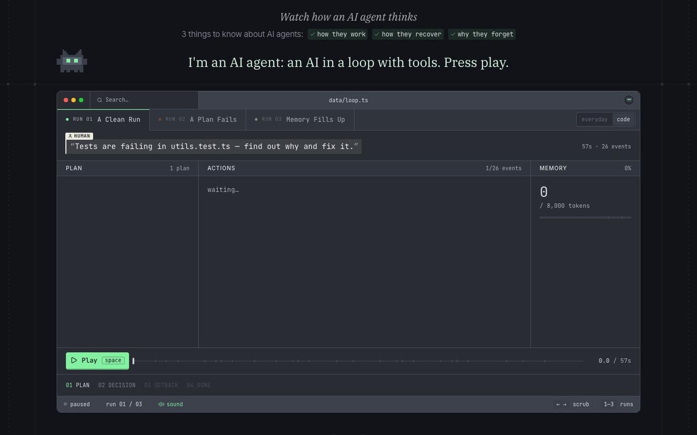 Watch How an AI Agent Thinks — screenshot