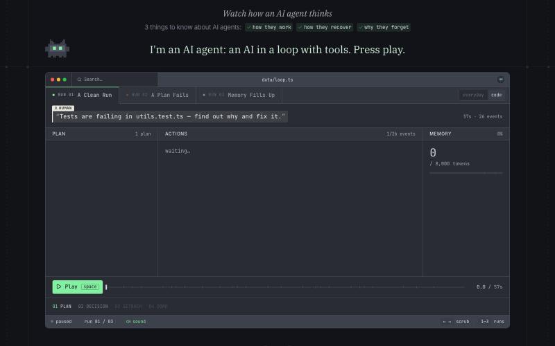 Watch How an AI Agent Thinks — screenshot