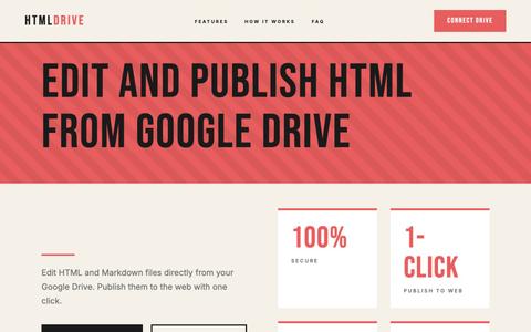 HTML Drive — Edit and Publish HTML from Google Drive — screenshot