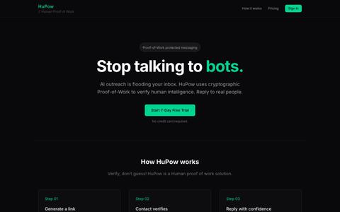 HuPow - Human Proof of Work — screenshot