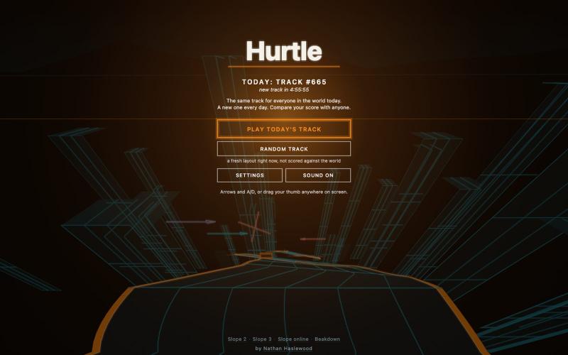 Hurtle: an endless descent you set the dials on — screenshot