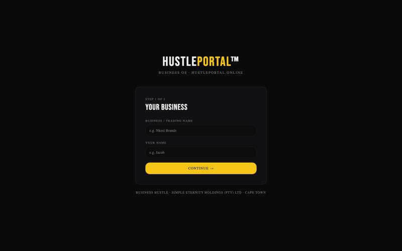 HustlePortal™ by Business Hustle | AI Business Tools for South African Entrepren — screenshot