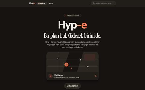 Hyp-e — İstanbul'da bu akşam ne var, kiminle gidersin — screenshot