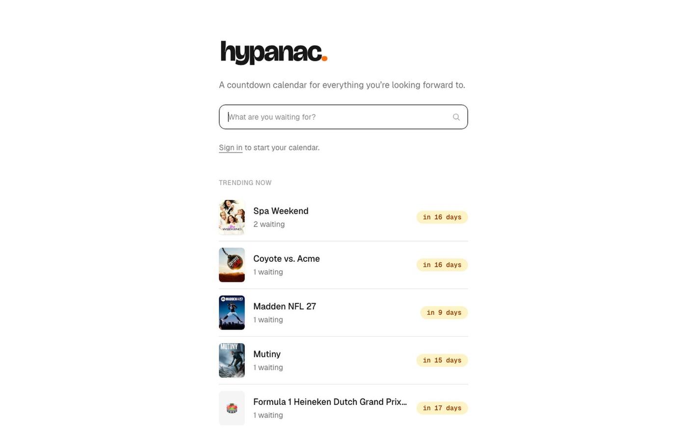 hypanac — screenshot