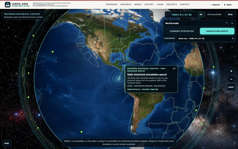 Integrated Artificial Reality Planetary Atlas | IARPA.org Integrated Artificial  — screenshot