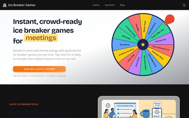 Ice Breaker Games – Quick Ideas to Energize Any Group — screenshot