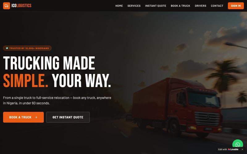 ICO Logistics — Trucking Made Simple. Your Way. — screenshot