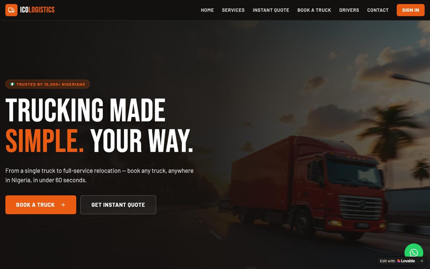 ICO Logistics — Trucking Made Simple. Your Way. — screenshot