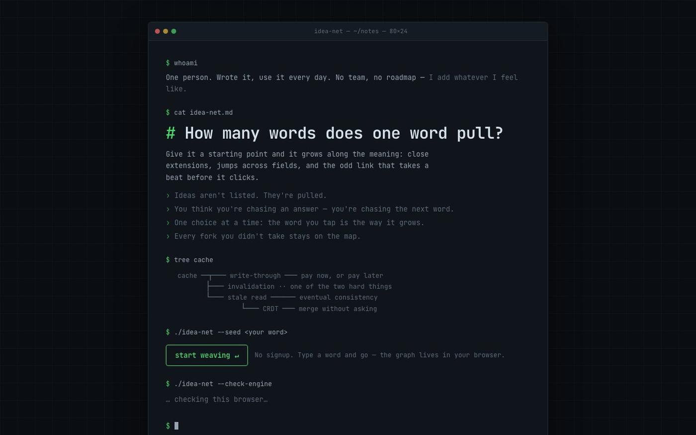 idea net — screenshot